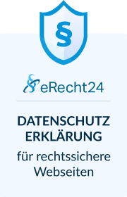 erecht24 siegel datenschutzerklaerung blau